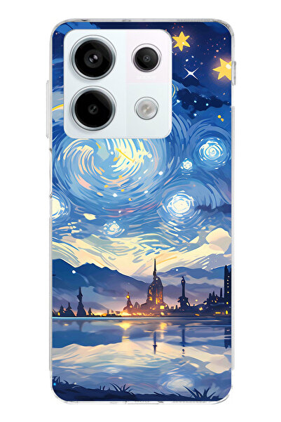 TechTree حافظة سيليكون متوافقة مع هاتف Redmi Note 13 PRO 5G بتصميم السماء الم...