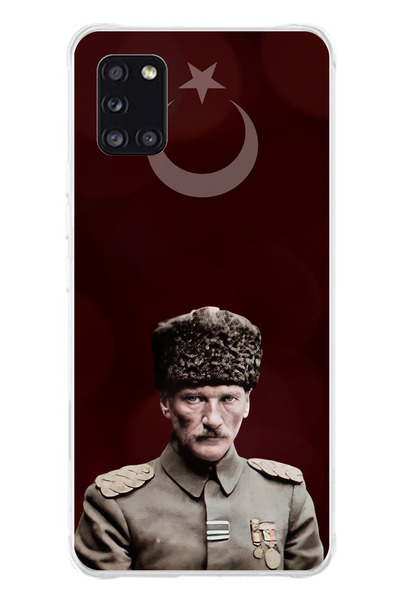 TechTree حافظة سيليكون متوافقة مع هاتف سامسونج جالاكسي A31 على شكل نجمة وهلال...