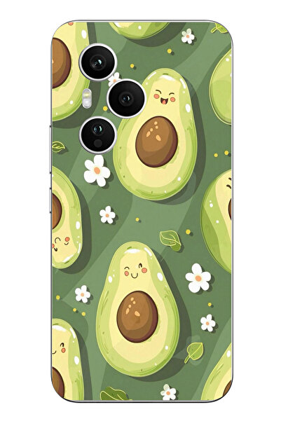 TechTree حافظة سيليكون متوافقة مع هاتف Honor 400 PRO ذات خلفية خضراء لطيفة عل...