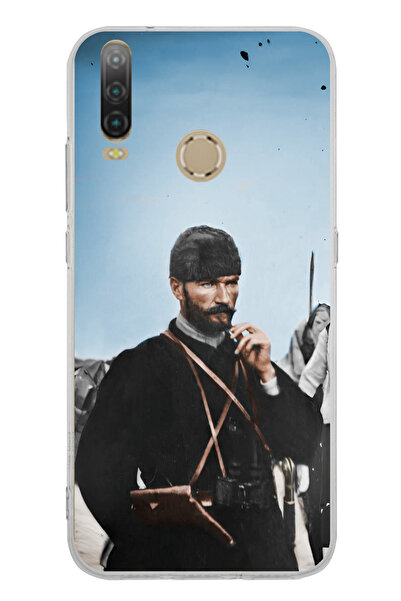 TechTree حافظة سيليكون متوافقة مع جهاز General Mobile GM 10 Ataturk Cephede مطبوع