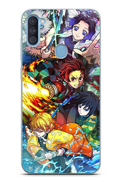 TechTree حافظة سيليكون متوافقة مع هاتف Samsung Galaxy A11-M11: Demon Slayer: Demon Hunters B مطبوع