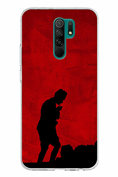 TechTree حافظة سيليكون أتاتورك مطبوع متوافقة مع هاتف ريدمي 9 مع تفاصيل ظل وشكل