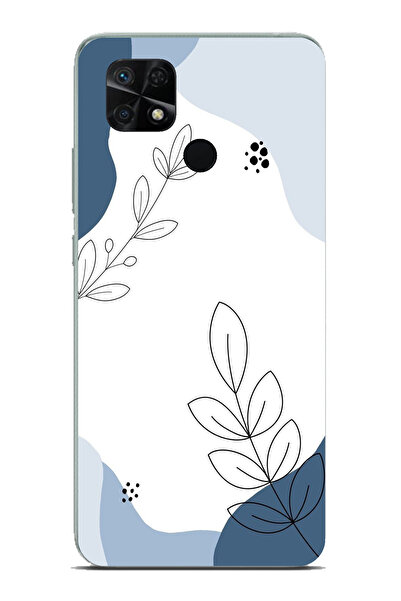 TechTree حافظة سيليكون لهاتف Redmi 10C - متوافقة مع POCO C40، تصميم أزرق هادئ...