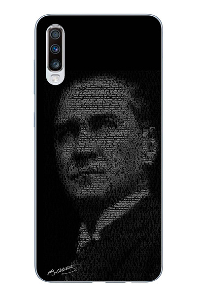 TechTree حافظة سيليكون متوافقة مع هاتف سامسونج جالاكسي A50-A30S مكتوب عليها ص...