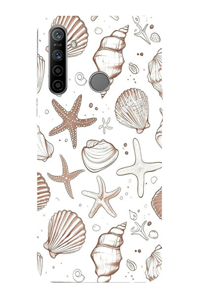 TechTree حافظة سيليكون مطبوع متوافقة مع هاتف Realme 5i - 6i - C3 باللون البني...