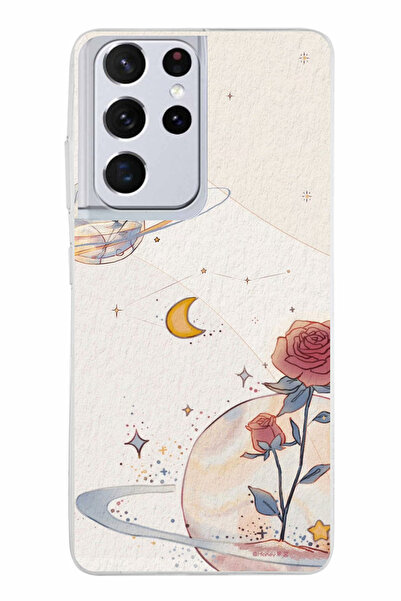 TechTree حافظة سيليكون متوافقة مع هاتف سامسونج جالاكسي S21 ULTRA، بتصميم كوكب...