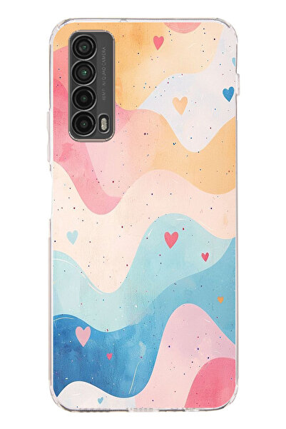 TechTree حافظة سيليكون متوافقة مع هاتف هواوي بي سمارت 2021 بألوان باستيل وممو...