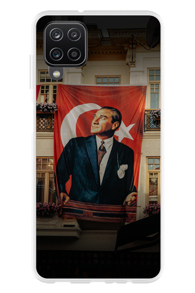 TechTree Samsung Galaxy A22-M22-M32 Compatible Giant Flag Detailed Ataturk Printed Silicone Case