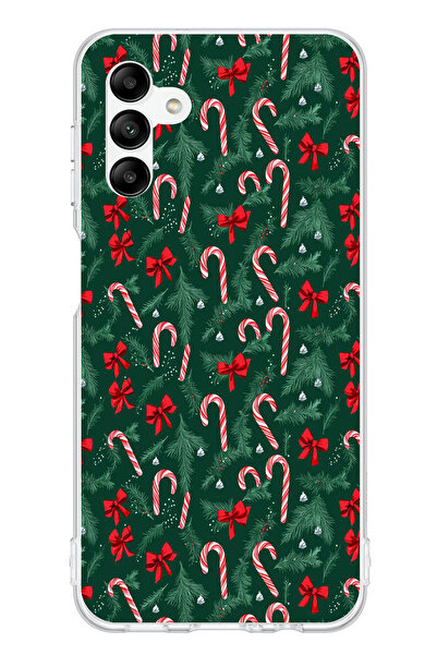 TechTree Samsung Galaxy A04S Compatible Christmas Tree and Candy Cane Printed Silicone Case
