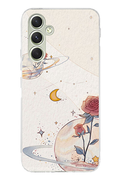 TechTree حافظة سيليكون متوافقة مع هاتف سامسونج جالاكسي A15، بتصميم كوكب ونجمة...