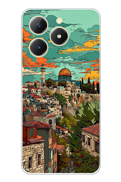 TechTree حافظة سيليكون متوافقة مع هاتف Realme C61 من فلسطين الحرة وقبة الصحرا...