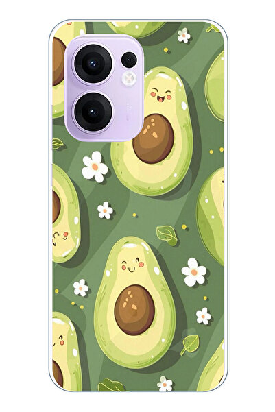 TechTree حافظة سيليكون متوافقة مع هاتف OPPO Reno 13F باللون الأخضر اللطيف وال...