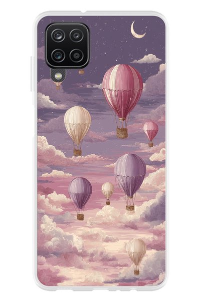 TechTree Samsung Galaxy A22-M22-M32 Compatible Purple Sky and Flying Balloon ...