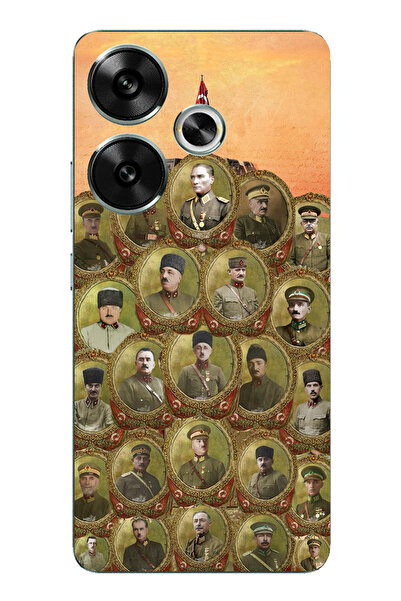 TechTree حافظة سيليكون متوافقة مع POCO F6 من أتاتورك وقادة الحرب للتحرير مطبوع