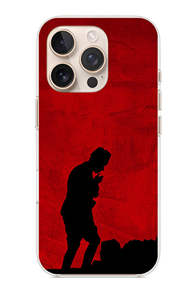 TechTree حافظة سيليكون أتاتورك مطبوع متوافقة مع هاتف iPhone 16 PRO MAX مع تفا...