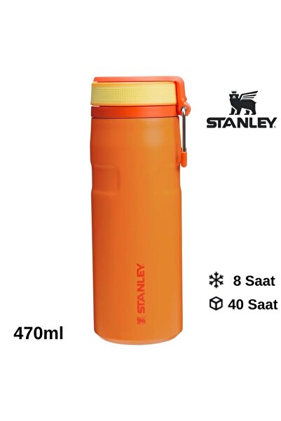 Stanley The Iceflow Twist Flip Thermos 0.47 Lt Thermos Mug Camping Flask Orange