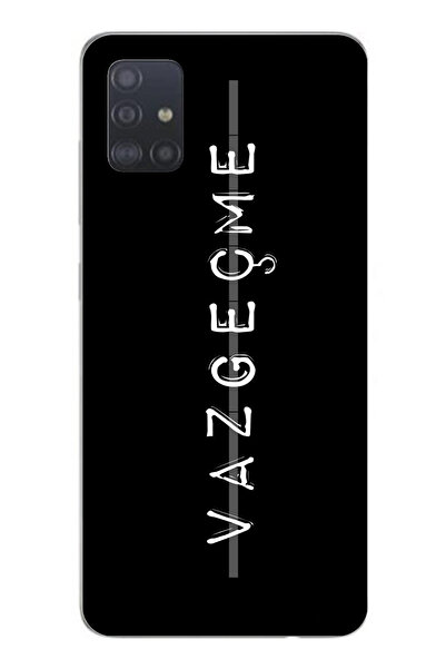 TechTree جراب سيليكون متوافق مع هاتف سامسونج جالاكسي A51 مكتوب عليه مطبوع