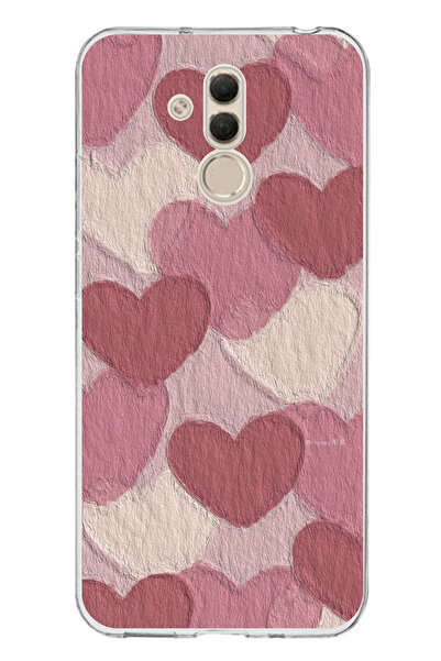 TechTree حافظة سيليكون مطبوع متوافقة مع هاتف هواوي ميت 20 لايت بلون الورد الب...