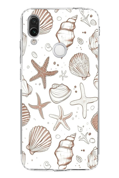 TechTree حافظة سيليكون مطبوع متوافقة مع هاتف Redmi Note 7-7 PRO مع نجم البحر ...