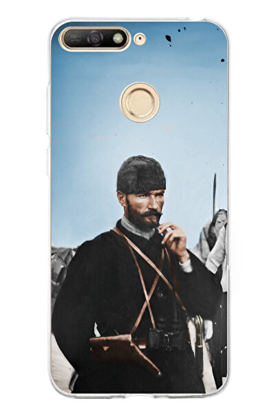 TechTree حافظة سيليكون متوافقة مع هاتف Huawei Y6 2018 - Honor 7A من أتاتورك ف...