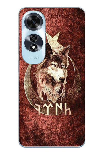 TechTree حافظة سيليكون مطبوع متوافقة مع هاتف اوبو A60 مع كتابة جوك ترك ونقش بوزكويرت