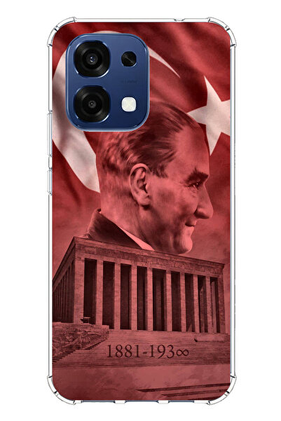 TechTree حافظة سيليكون متوافقة مع هاتف أوبو A6 برو تصور صورة أتاتورك وانيماتي...