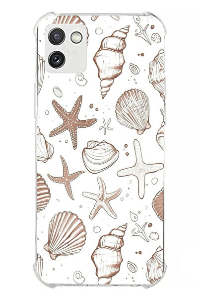 TechTree حافظة سيليكون مطبوع متوافقة مع هاتف سامسونج جالاكسي A03 باللون البني...