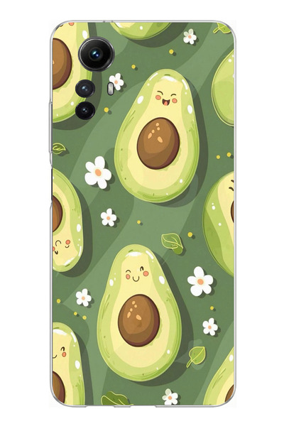 TechTree حافظة سيليكون متوافقة مع هاتف Redmi Note 12S باللون الأخضر اللطيف وا...