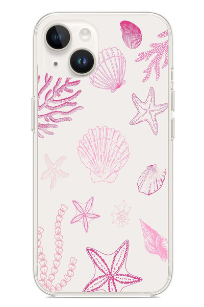 TechTree حافظة سيليكون متوافقة مع هاتف iPhone 14 PLUS باللون الوردي وStarfish...