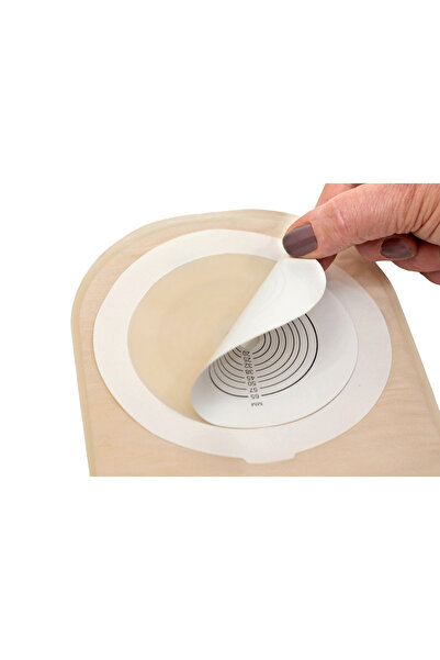 Steadlive Pungă colostomie/ileostomie 20–65 mm cu BORDER ,evacuare, filtru, închidere Velcro, transparentă