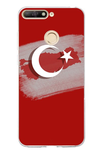 TechTree حافظة سيليكون لهاتف هواوي Y6 2018 - متوافقة مع Honor 7A، خريطة تركيا...