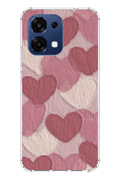 TechTree حافظة سيليكون متوافقة مع هاتف اوبو A6 برو مطبوع باللون الوردي الباست...