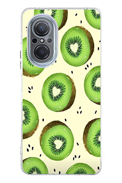 TechTree حافظة سيليكون متوافقة مع هاتف Huawei Nova 9 Se وشرائح الكيوي الأخضر ...