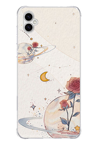 TechTree حافظة سيليكون متوافقة مع هاتف سامسونج جالاكسي A04، بتصميم كوكب ونجمة...