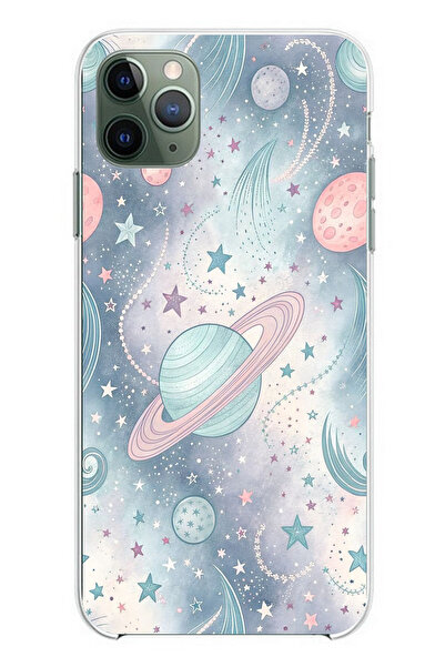 TechTree iPhone 11 Pro Max Compatible Soft Colorful Planets Printed Silicone ...