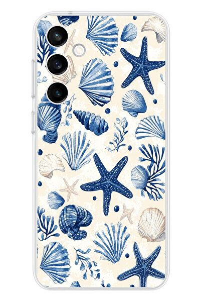 TechTree حافظة سيليكون مطبوع متوافقة مع هاتف سامسونج جالاكسي S23 FE بنمط صدفة...