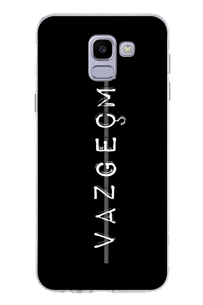 TechTree جراب سيليكون متوافق مع هاتف سامسونج جالاكسي J6 مكتوب عليه مطبوع