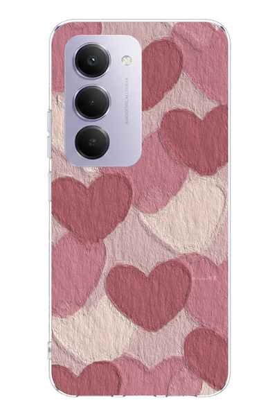 TechTree حافظة سيليكون مطبوع متوافقة مع هاتف Redmi 15 4G بلون وردي باستيل وقل...