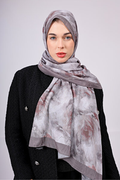 Desenay Scarfs شال كراش بنمط الزهور، شال خفيف الوزن غير قابل للانزلاق، لا يسب...