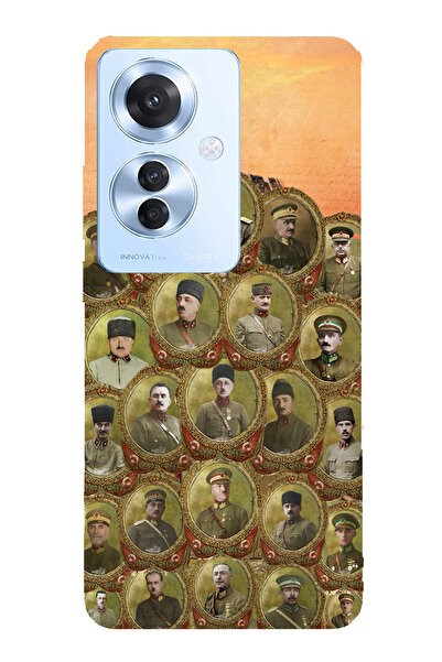 TechTree حافظة سيليكون متوافقة مع هاتف OPPO Reno 11F من أتاتورك وقادة الحرب ل...