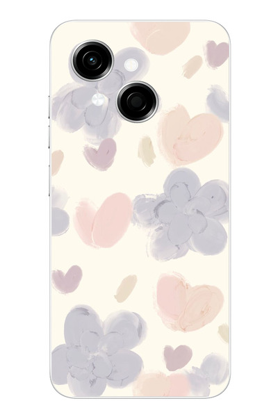 TechTree حافظة سيليكون متوافقة مع هاتف Tecno Spark GO 1 على شكل زهرة حديقة وأ...