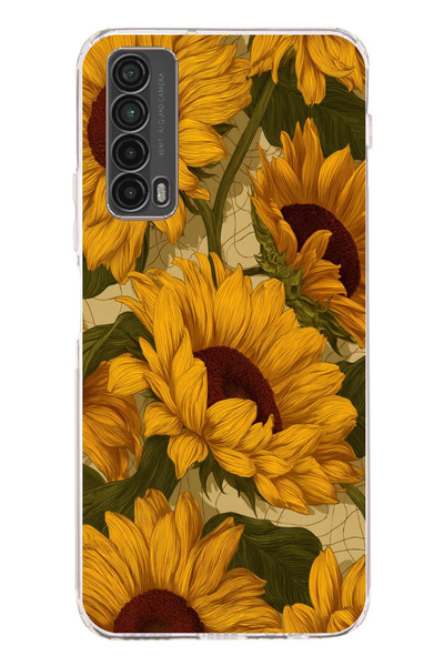 TechTree حافظة سيليكون متوافقة مع هاتف هواوي بي سمارت 2021 باللون الأصفر الذه...