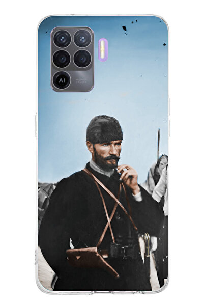 TechTree حافظة سيليكون متوافقة مع هاتف OPPO Reno 5 Lite من أتاتورك مطبوع