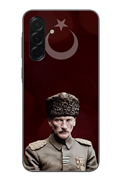 TechTree حافظة سيليكون متوافقة مع هاتف سامسونج جالاكسي A36 على شكل نجمة وهلال...