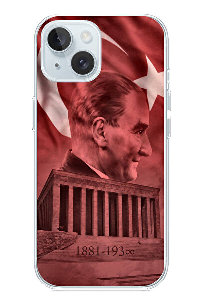 TechTree حافظة سيليكون متوافقة مع هاتف iPhone 15 تحمل صورة أتاتورك وانيماتيكا...