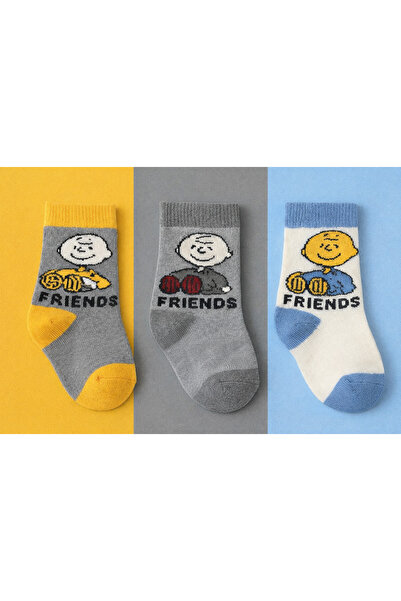 Black Arden Socks Renkli Ve Rahat Çocuk Soket Çorapları 5'li