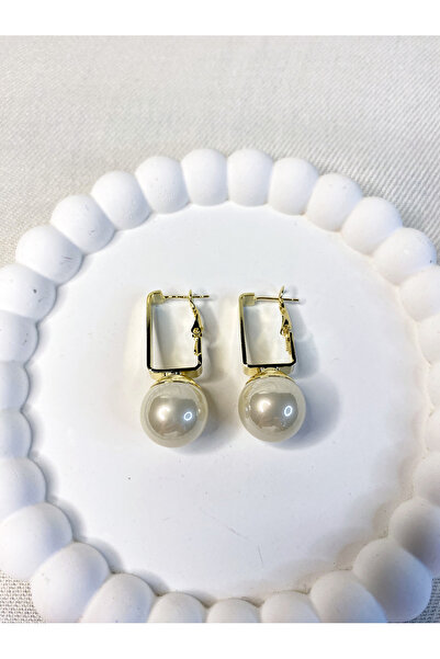 Bade Special Series Dangle Model Pearl Ball Gold Color Women's Earrings