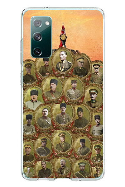 TechTree حافظة سيليكون متوافقة مع هاتف سامسونج جالاكسي S20 FE من أتاتورك وقادة الحرب للتحرير مطبوع