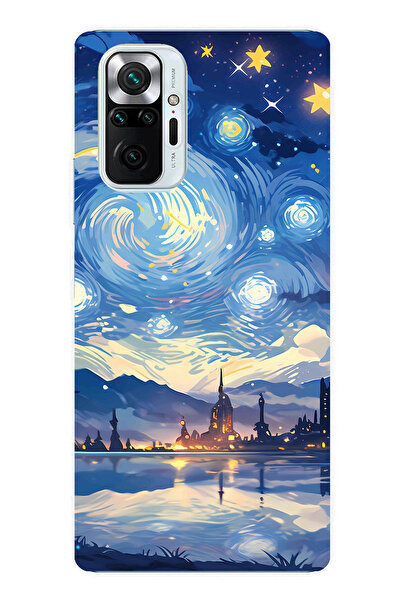 TechTree حافظة سيليكون متوافقة مع Redmi Note 10 PRO بتصميم السماء المرصعة بال...