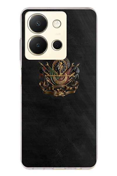 TechTree جراب سيليكون مطبوع متوافق مع هاتف Vivo Y36 مع تفاصيل التوجراس العثماني